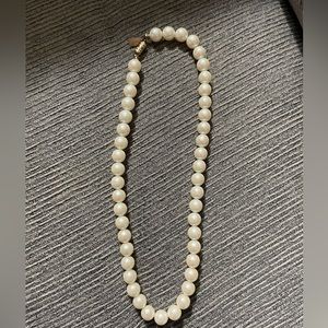 Faux Pearl Necklace Choker 1928 Brand 8” Hang